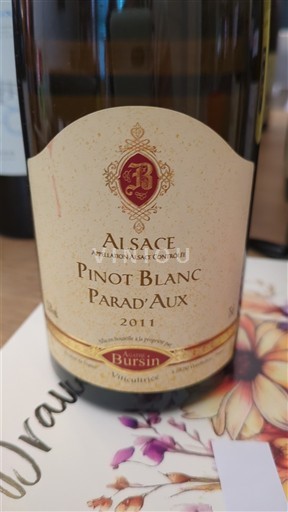Alsace Domaine Bursin Parad'Aux 2011