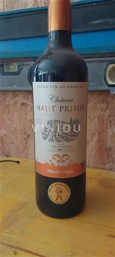 Vini Rouge sec Château Haut Prieur 2017 Francia Bordeaux AOC