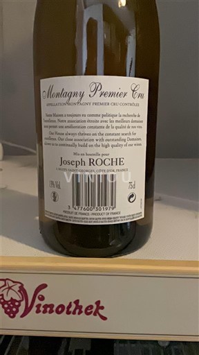 Bourgogne Montagny Premier Cru Joseph Roche Không niên vụ