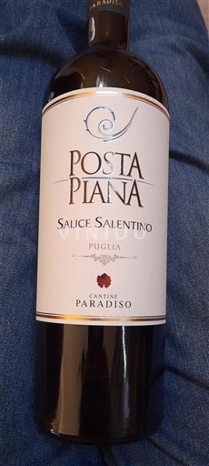 Puglia Salice Salentino Cantine Paradiso Posta Piana 2021