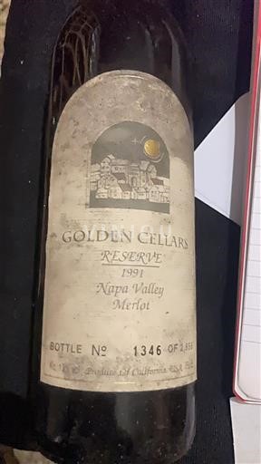 Vùng trồng nho được cấp phép California Napa Valley Golden Cellars Reserve 1991