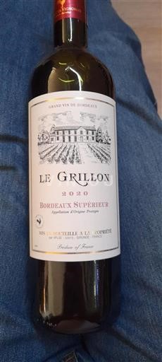 Bordeaux Bordeaux Supérieur Le Grillon 2020