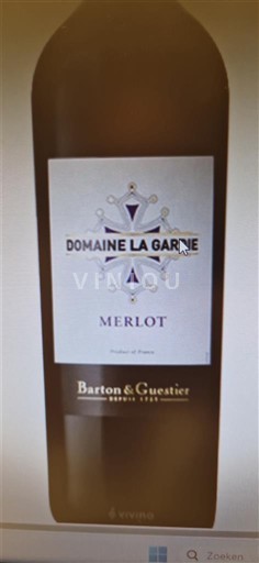 Vina Rouge sec Merlot Domaine La Garenne 2018 Francija Bordeaux AOC
