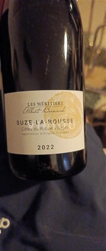 Viner Rouge sec Les Héritiers Albert Bernard 2022 Frankrike Rhônedalen Ikke spesifisert AOC