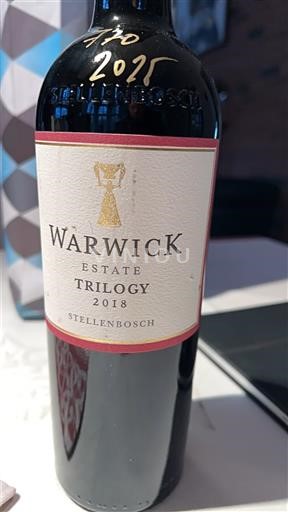 Regione Costiera Stellenbosch Warwick Estate Trilogy 2018