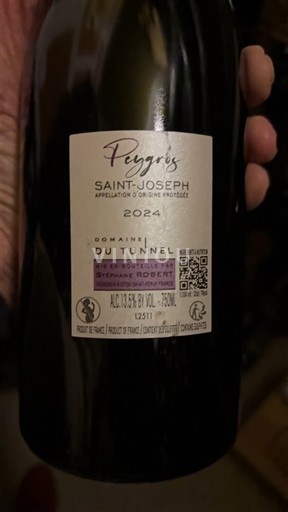 Viner Rouge sec Peygros Domaine Tunnel 2024 Frankrike Rhônedalen Saint-Joseph AOC