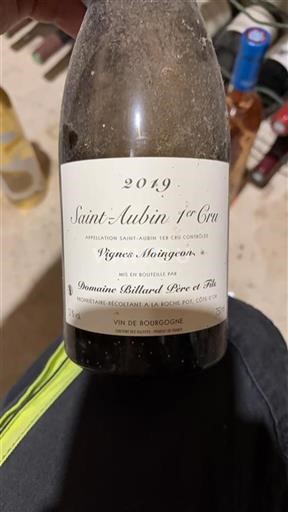 Burgundy Not Specified Premier Cru Domaine Billard Père et Fils Vignes Moingeon 2019