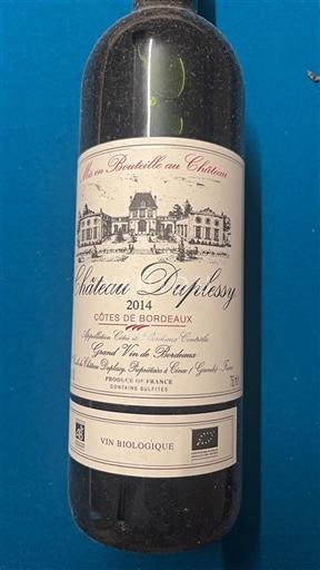 Bordeaux Côtes-de-Bordeaux Château Plessy 2014