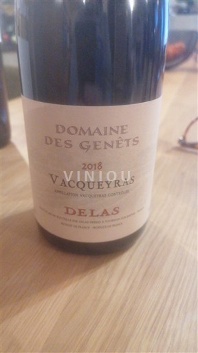 Valle del Rodano Vacqueyras Domaine S Genêts 2018