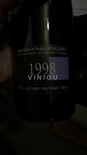 Thung lũng Rhône Côte-rôtie Mathilde et Yves Gangloff La barbarine 1998