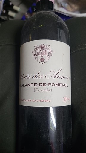 Wijnen Rouge sec Château S Annereaux 2014 Frankrijk Bordeaux Lalande-de-pomerol AOC