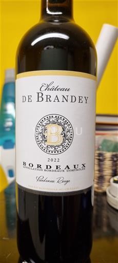 Vine Rouge sec Château Brandey 2022 Frankrig Bordeaux AOC