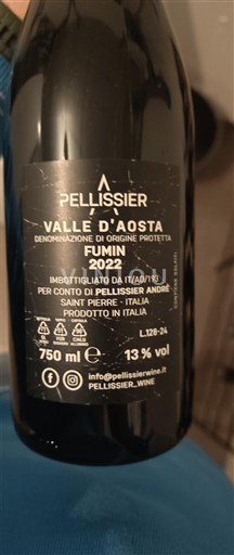 Aosta Valley Pellissier Fumin 2022