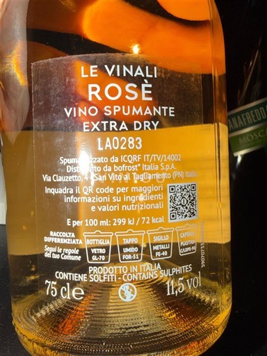 Vénétie Prosecco Le Vinali 2023