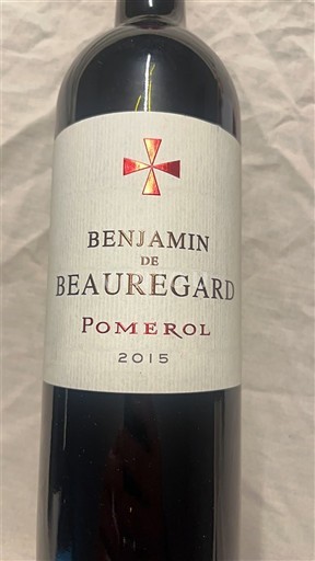 Bordeaux Pomerol Benjamin de Beauregard 2015