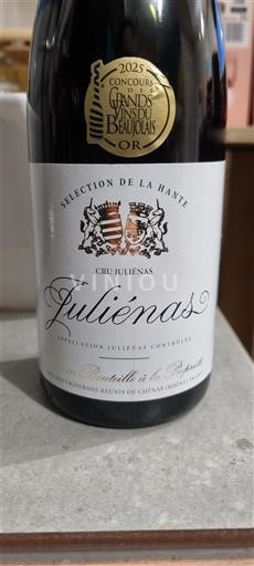 Beaujolais Juliénas Cave des Vignerons Réunis de Chénas Sélection de la Hante 2024