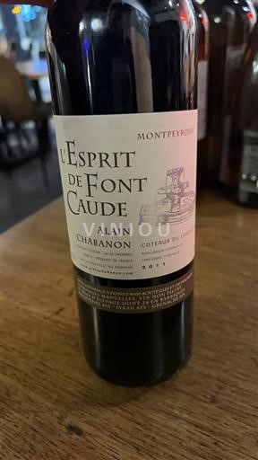 Languedoc Coteaux du Languedoc Alain Chabanon L'Esprit de Font Caude 2011