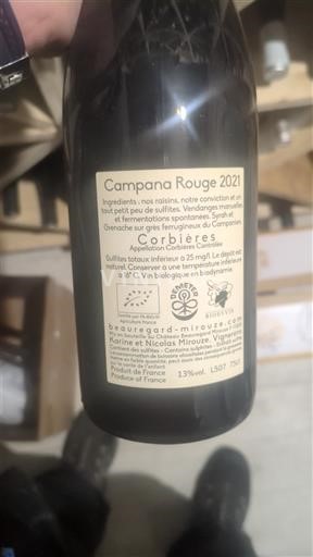 Langvedok Corbières Beauregard-Mirouze Campana Rouge 2021