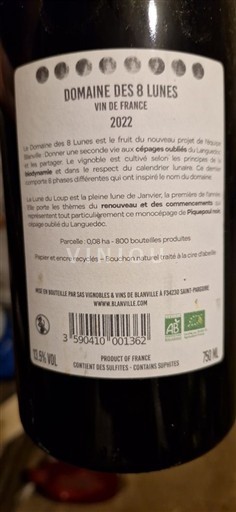 Languedoc Unspecified Domaine S 8 Lunes 2022