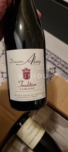 Viner Rouge sec Tradition Domaine Alary 2023 Frankrike Rhônedalen Cairanne AOC