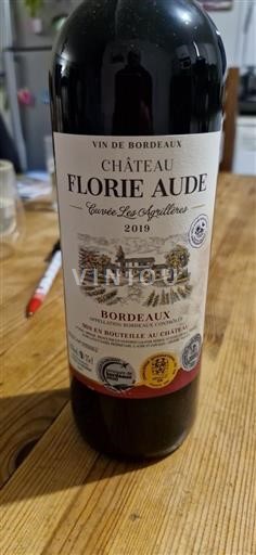 Vine Rouge sec Cuvée Les Aigrières Château Florie Aude 2019 Frankrig Bordeaux AOC