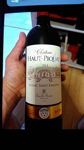 Bordeaux Lussac-saint-émilion Château Haut-Piquat 2014
