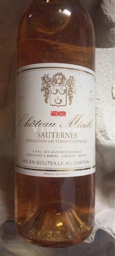 Bordeaux Sauternes Château Miaille Ikke årgangsbestemt