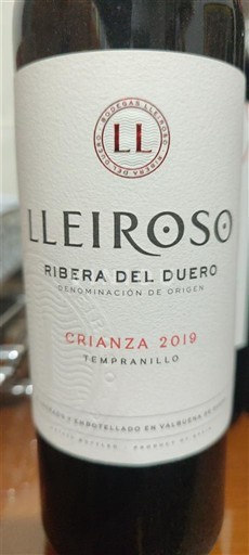 Castilien og León Ribera del Duero Lleiroso Crianza 2019
