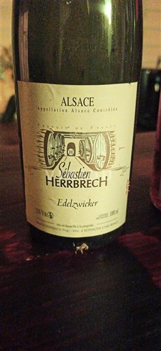 Alsácia Sébastien Herrbrech Edelzwicker Não Sazonado