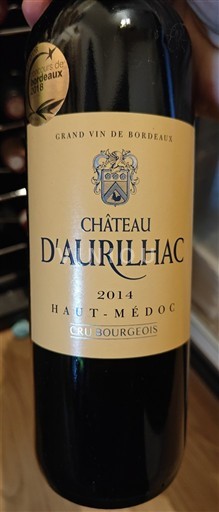 Bordeaux Haut-Médoc Château Aurilhac 2014