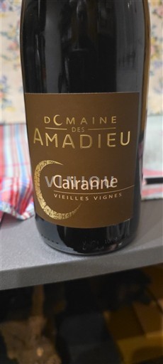 Viner Rouge sec Vieilles Vignes Domaine S Amadieu Non millésimé Frankrike Rhônedalen Cairanne AOC