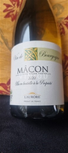 Bourgogne Mâcon và Mâcon-villages L'Aurore 2020
