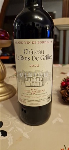 Bordeaux Blaye-côtes-de-bordeaux Château Le Bois De Grillet 2022