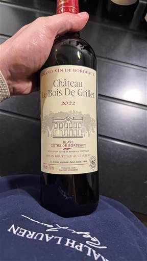 Bordo Blaje-kote-de-Bordo Château Le Bois De Grillet 2022