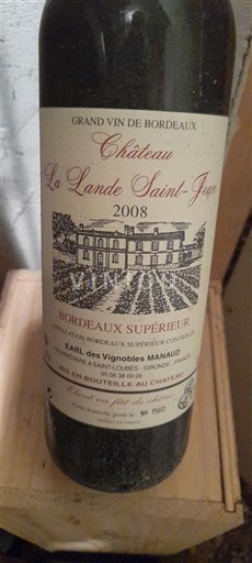 Bordeaux Bordeaux Supérieur Château La Lande Saint-Jean 2008