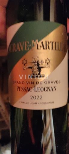 Vin Blanc demi-sec Lagrave-Martillac (second vin) 2022 France Bordeaux Pessac-Léognan AOC