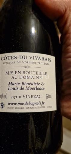 Thung lũng Rhône Côtes-du-vivarais Mas de Bagnols Không niên vụ