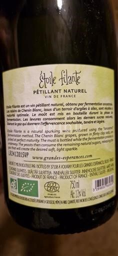 Loire-dalen Grandes Espérances Étoile Filante Ikke årgangsbestemt