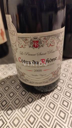Viner Rouge sec Vieilles Vignes Le Prieuré Saint-Pierre 2008 Frankrike Rhônedalen Côtes du Rhône AOC