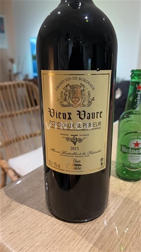 Vine Rouge sec Vieux Vaure 2015 Frankrig Bordeaux Bordeaux Supérieur AOC