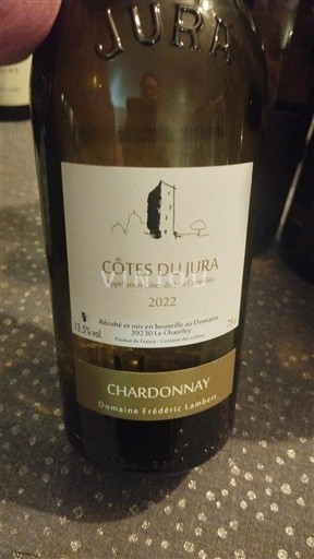 Jura Côtes du Jura Domaine Frédéric Lambert Chardonnay 2022