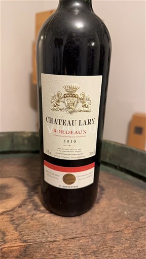 Viner Rouge sec Château Lary 2010 Frankrike Bordeaux AOC