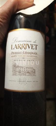 Bordeaux Pessac-Léognan Domaine Larrivet 2010
