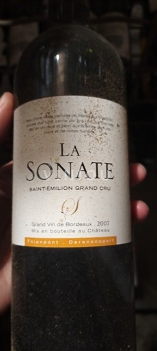 Burdeos Saint-Émilion Gran Cru Grand Cru La Sonate 2007