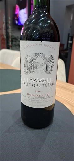 Viner Rouge sec Château Haut Gastineau 2004 Frankrike Bordeaux AOC