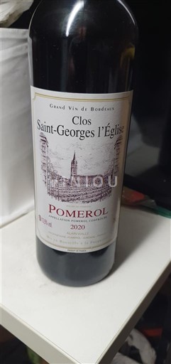 Bordeaux Pomerol Clos Saint-Georges l'Église 2020