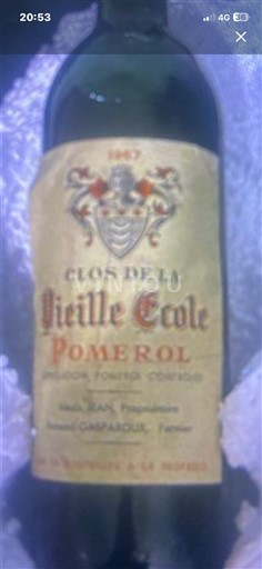 Bordeaux Pomerol Clos de la Vieille École 1967