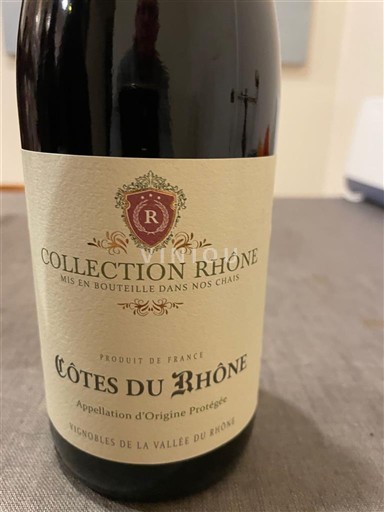 Viner Rouge sec Collection Rhône 2023 Frankrike Rhônedalen Côtes du Rhône AOC
