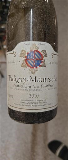 Borgonha Puligny-Montrachet Premier Cru Domaine Bzikot Père et Fils Premier Cru Les Folatières 2010
