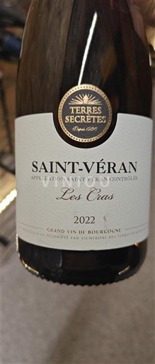 Burgundy Saint-Véran Vignerons des Terres Secrètes Les Cras 2022